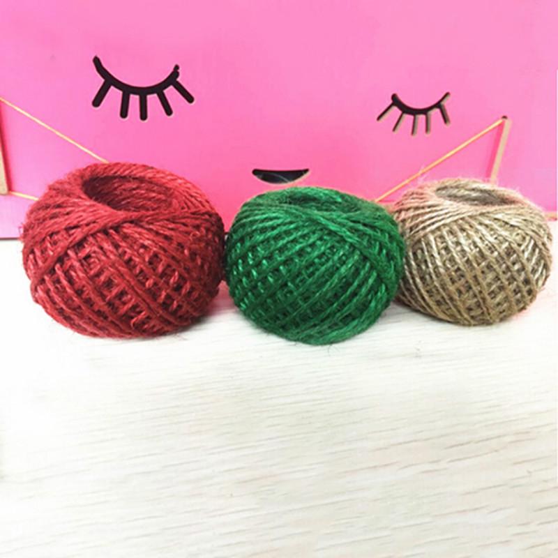 Buy 30M Natural Burlap Hessian Jute Twine Cord Hemp Rope String Gift