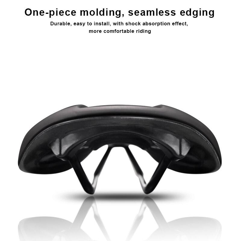 Bicycle Saddle Pu Leather Soft Comfortable Hollow Seat Ultralight Shockproof Mountain Road Bike Cushion Cycling Accessories
