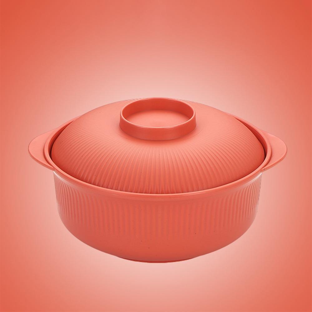 1L Capacity Plastic Rice Bowl with Lids Soup Bowls Durable Instant Noodle Bowls Hot Rice