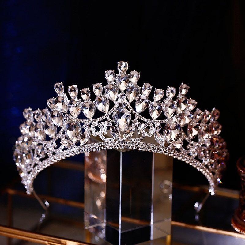 Bridal Wedding Elegant Crown Shiny Rhinestone Headdress