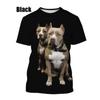 Yeni Moda Pit Bull 3D Baskılı Tişörtler Yaz Rahat Erkek Kadın Hip Hop Nefes Alabilir Kısa Kollu Trend Unisex Üstler Tişört