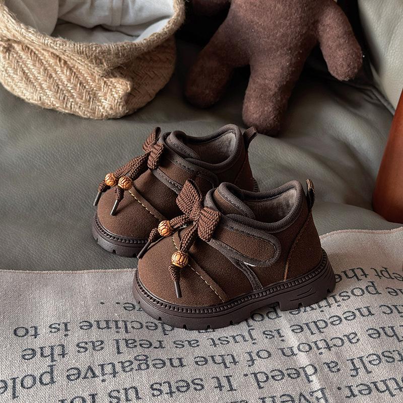 Winter 2025 New Style Infant Girls' Cotton Ankle Boots - Fashionable Walking Shoes for Toddlers