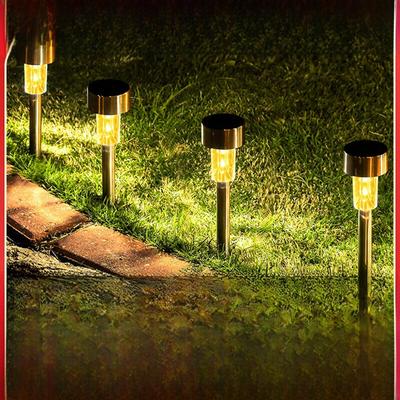 Solar Tube Lights Outdoor, Stainless Steel Solar Garden Lights, LED Landscape Lighting, Pathway Lights for Lawn, Patio, Yard Decorations