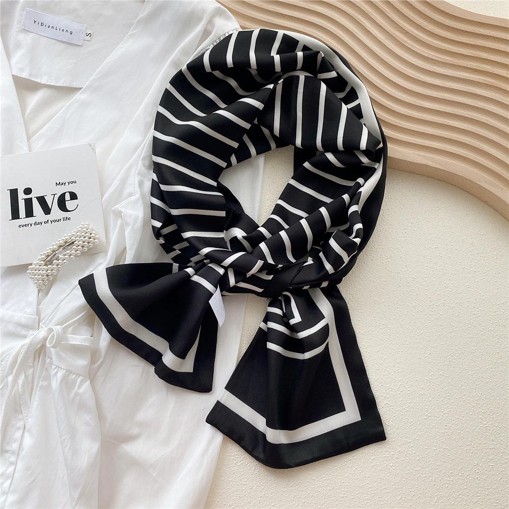 Silk Scarf for Women - Elegant Spring & Autumn Design, Lightweight & Fashionable