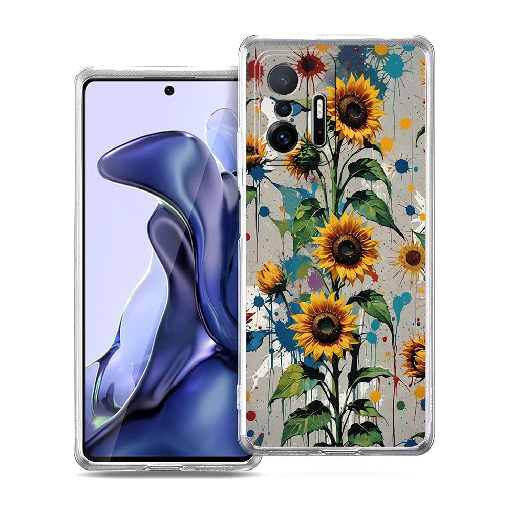 

Transparent Phone Case for Xiaomi Mi 15 14 13 12 11 Ultra 14T 13T 12T 11T 10T Pro Lite 5G Soft TPU Shell Cartoon Flower Capa Bag Xiaomi Mi 11 Ultra