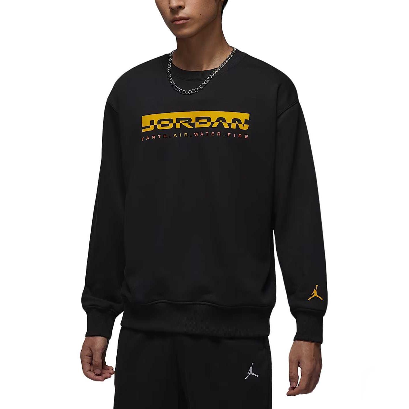 

Jordan Brooklyn Fleece Letter Print Crewneck Pullover Sweatshirt Men sweatshirt IQ2978-010 3XL