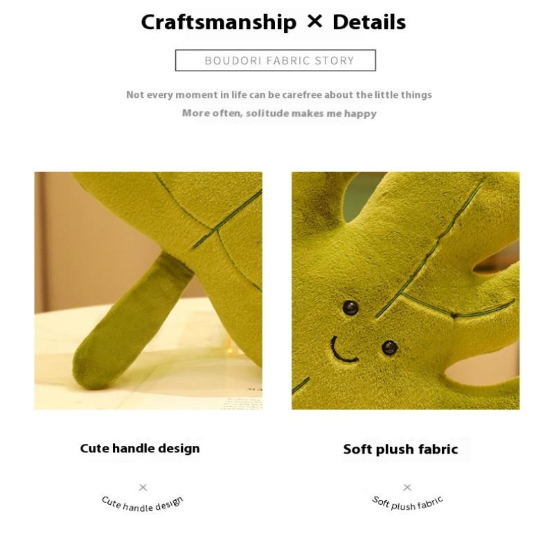 Simulation Leaves Plush Hug Pillow Cartoon Maple Leaves Soft Stuffed Plant Soft Plushies Kids Toys For Girls Home Decor