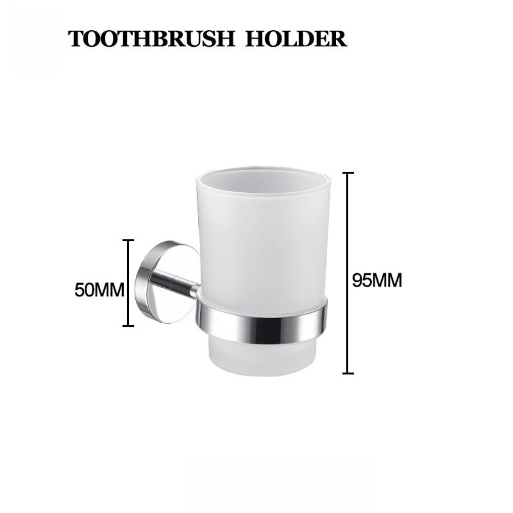 1set Wall Mount Cup Holder Durable Drilling Dispenser Modern Bathroom Organizer Toothbrush Holder Accessory Bathroom Cup Holder