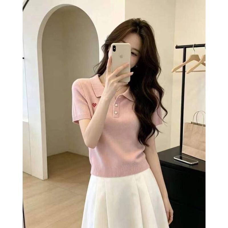 Women s Solid Color Short Sleeve T-Shirt EU 38