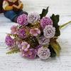 European Style Artificial Lilac Flowers Carnations Rose Wedding Flower Decor Small Bundle Soft Home Decoration Flowers