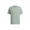 adidas T Shirts Unisex Dusty Green Crew Neck Moderate Straight Fit IC1947