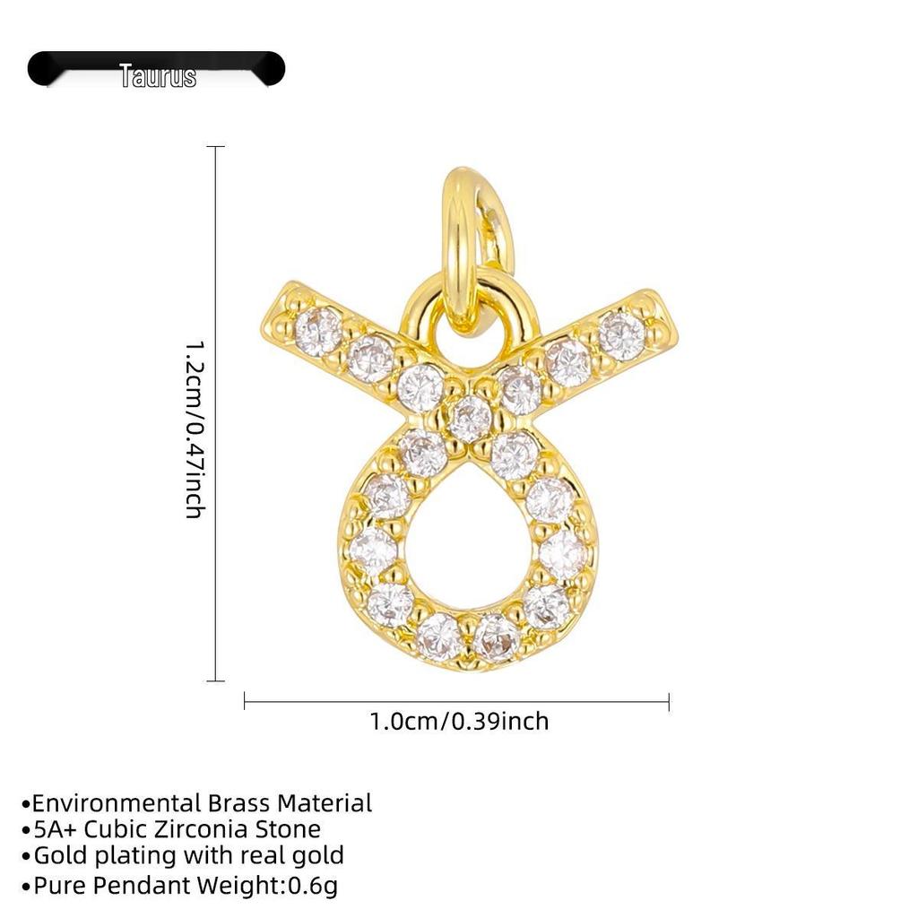Zodiac Diamond Inlaid Necklace: 18K Gold-Plated Luxury Clavicle Chain