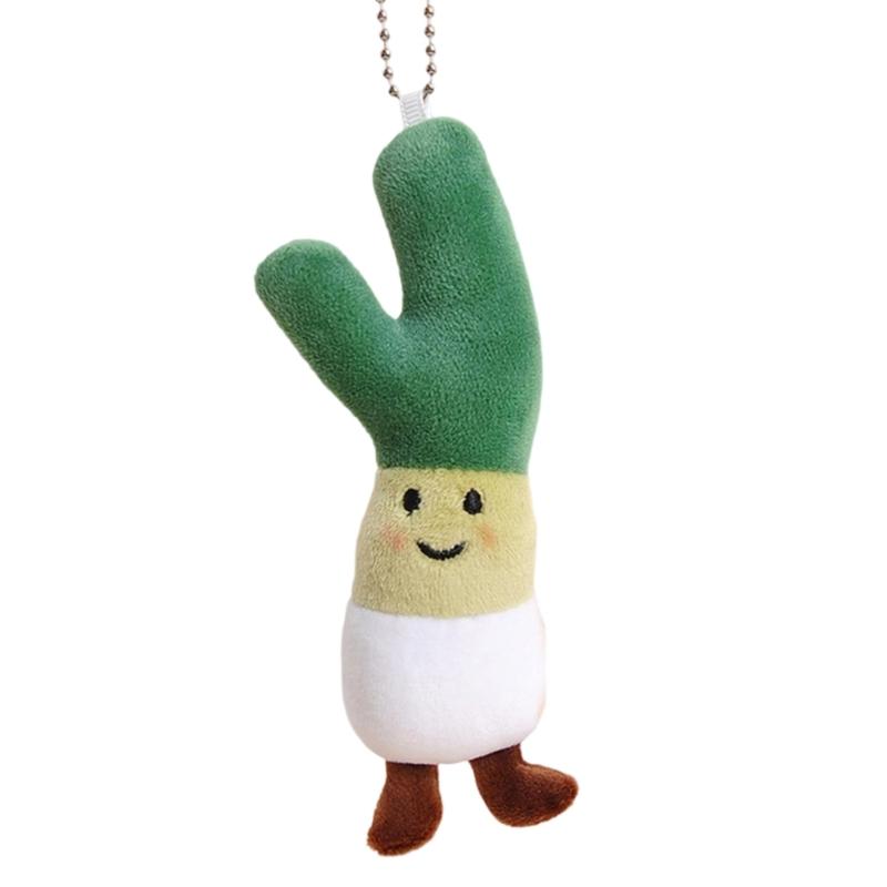 

Creative Plush Vegetable Keyring Soft Stuffed Cartoon Stuffed Toy Bag Hanging Decoration For Adult Kids Backpack Car Key