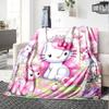 1 Stück Hello Kitty, Prinzessin Decke Leichte Flanelldecke für Sofa Bett Reise Camping Wohnzimmer Büro Couch Stuhl