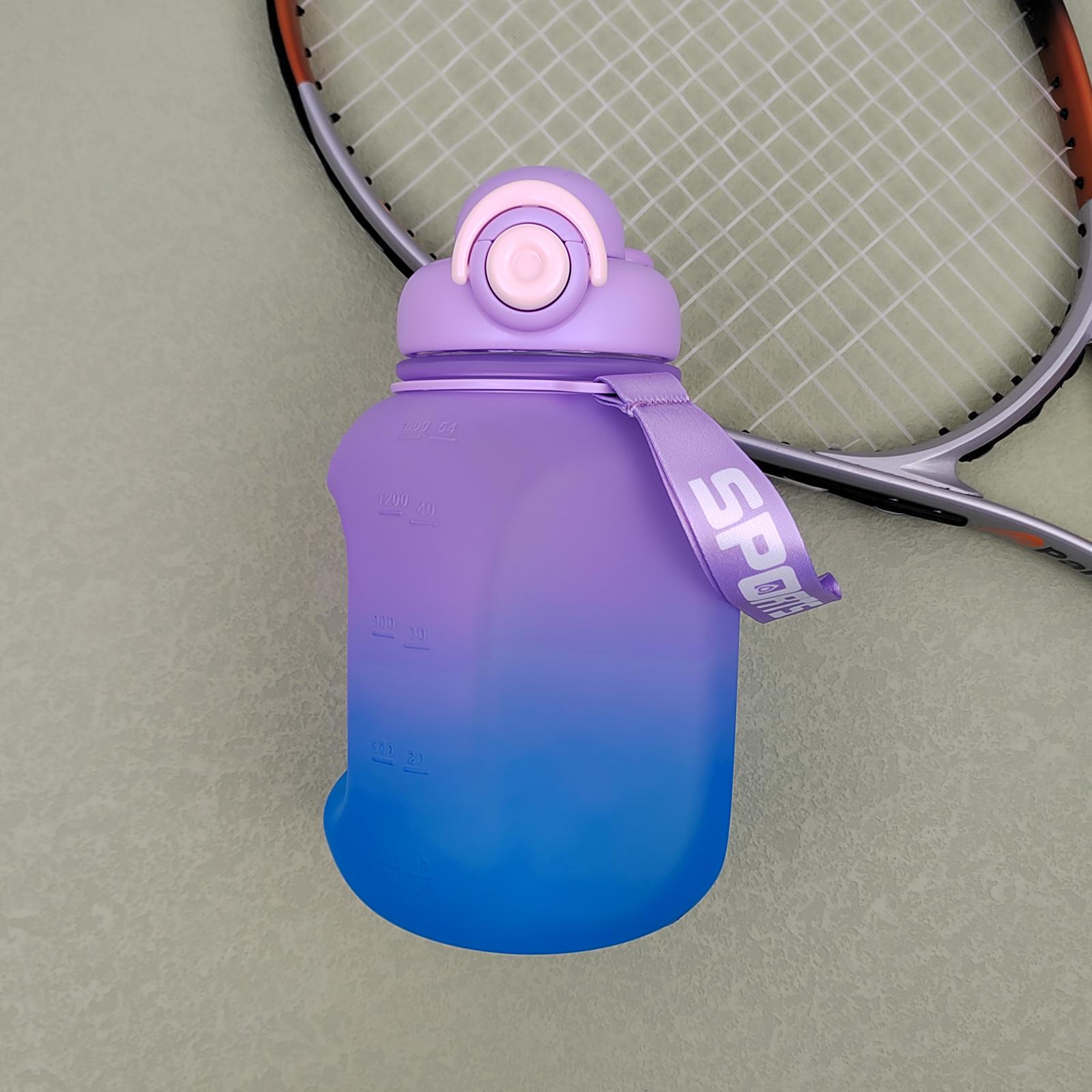 

Спортивная бутылка для воды, портативная пластиковая чашка для фитнеса с соломинкой, большая емкость, большие бутылки для воды для путешествий на открытом воздухе, посуда для напитков 1.6L