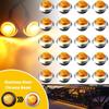 20pcs Amber 3-LED Round Marker Light Side & Set For Staiess Truck Trailer Boat