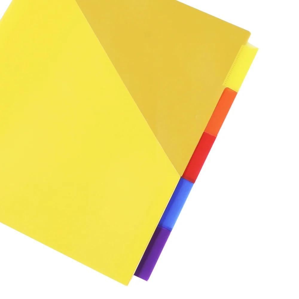 Żywe kolory 5-zakładkowe przekładki wkładane z kieszeniami do organizacji dokumentów formatu Letter 6 szt. Trwała konstrukcja odporna na rozdarcia