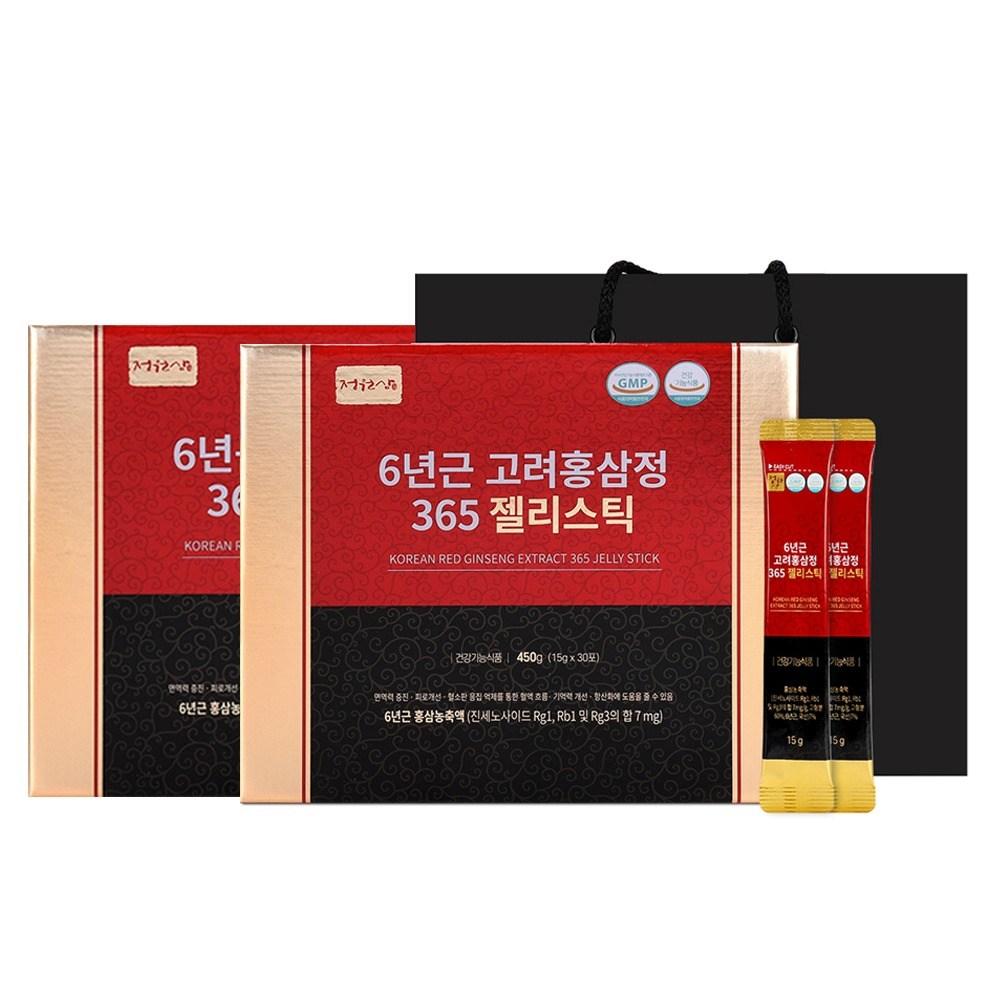Jeongwonsam 6-Year-Old Goryeo Red Ginseng Extract 365 Jelly Sticks 30p 450g 2 pcs