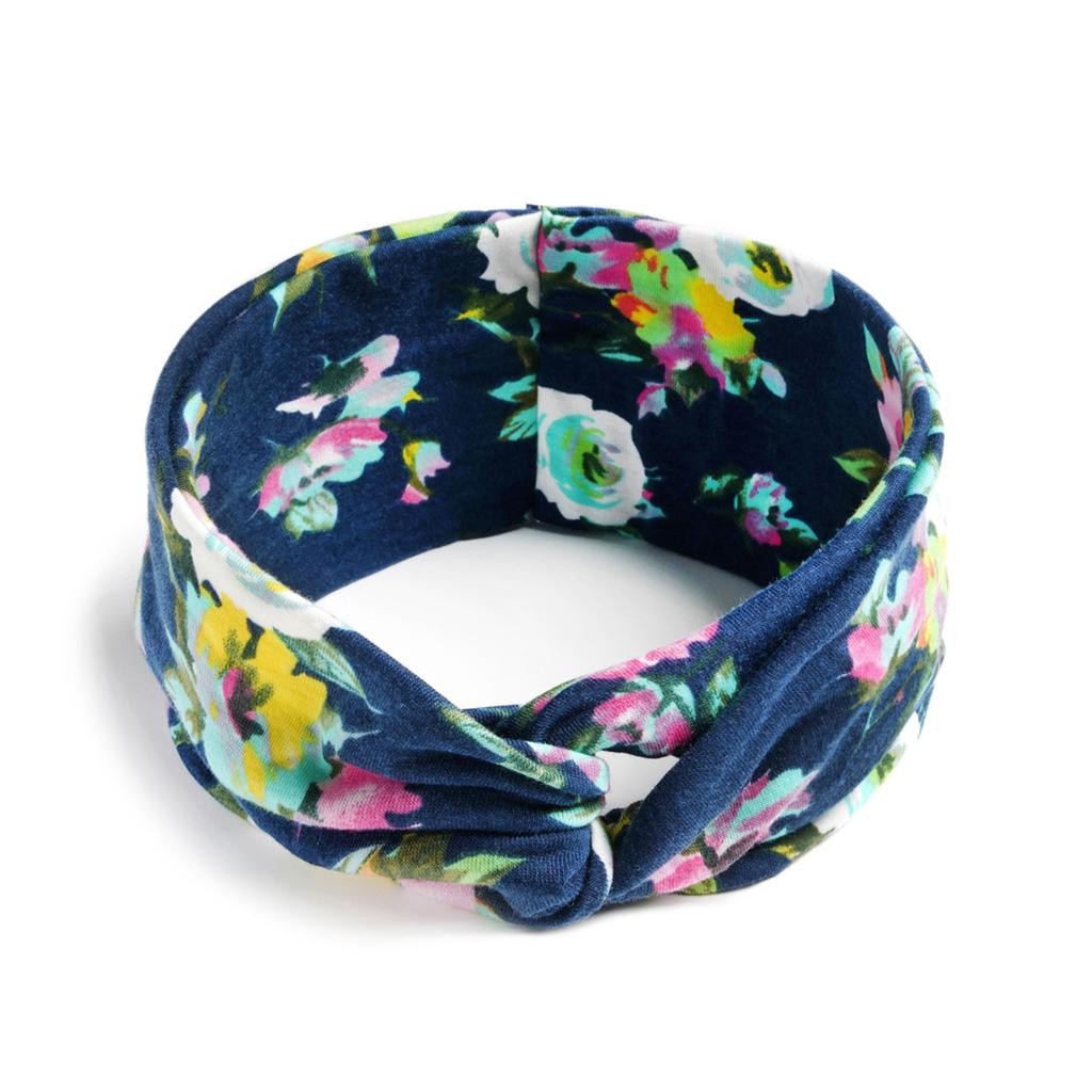 Bohemian Cross Knotted Headband Gypsy Yoga Sports Headband Wide Female Stretch Headband