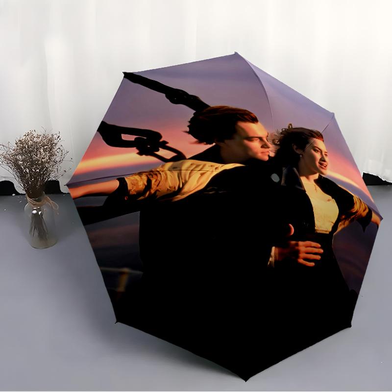 1pc Titanic1 Umbrella, Sun Protection, And UV Shielding. It Has Eight Sturdy Ribs for Outdoor Use And Perfect Gift
