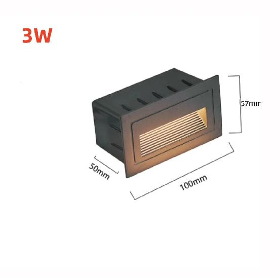 LED IP65 Waterproof Stairs Step Light Outdoor Wall Lamp Corner Garden Street Footlight  Recessed for Porch Yard Balcony 220V