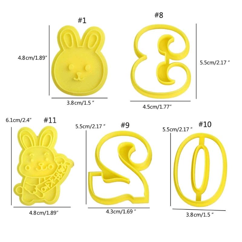Cartoon Cute Rabbit Cookie Cutters Holiday Biscuit Fondant Cookie Stamps