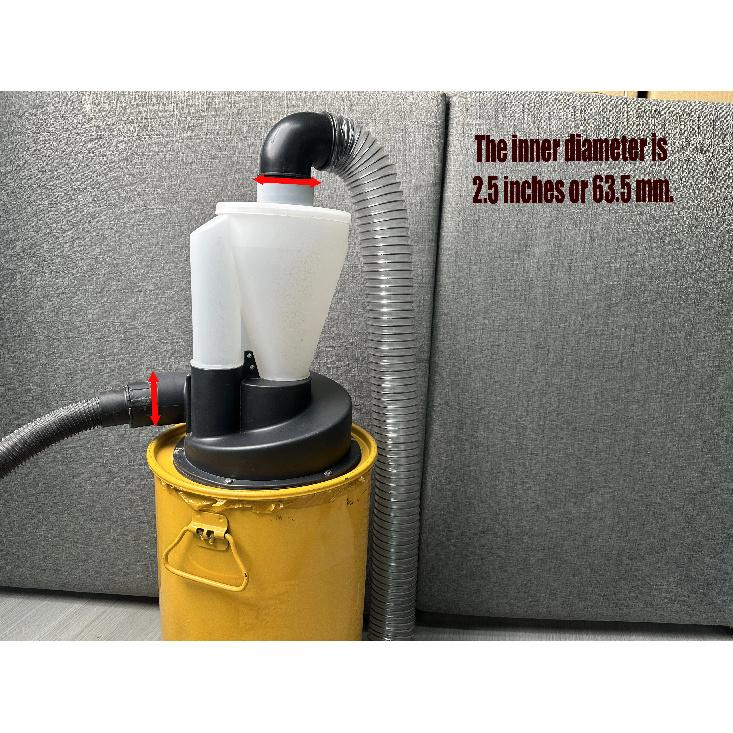 2.5'' PEMEDOR Woodworking Double Filtration Cyclone Dust Collector DIY Turbocharged Filter Industrial Separator Dust Collection