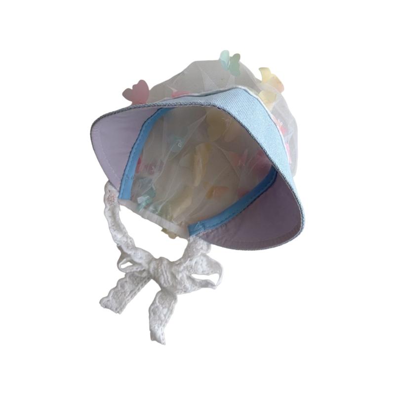 Cute Girls Fetal Caps for Infants Lovely Baby Fisherman Hat Lace Printed Bonnet for Indoor Outdoor Activities