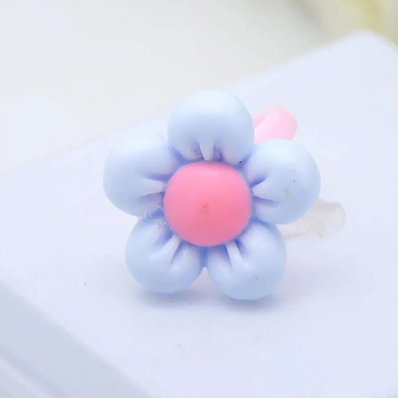 Non-Toxic 36Pcs Kids Cute Princess Rings Resin Cartoon Jewelry Flower Shape Adjustable Ring Set Creative Accessories Toys For Children Gifts