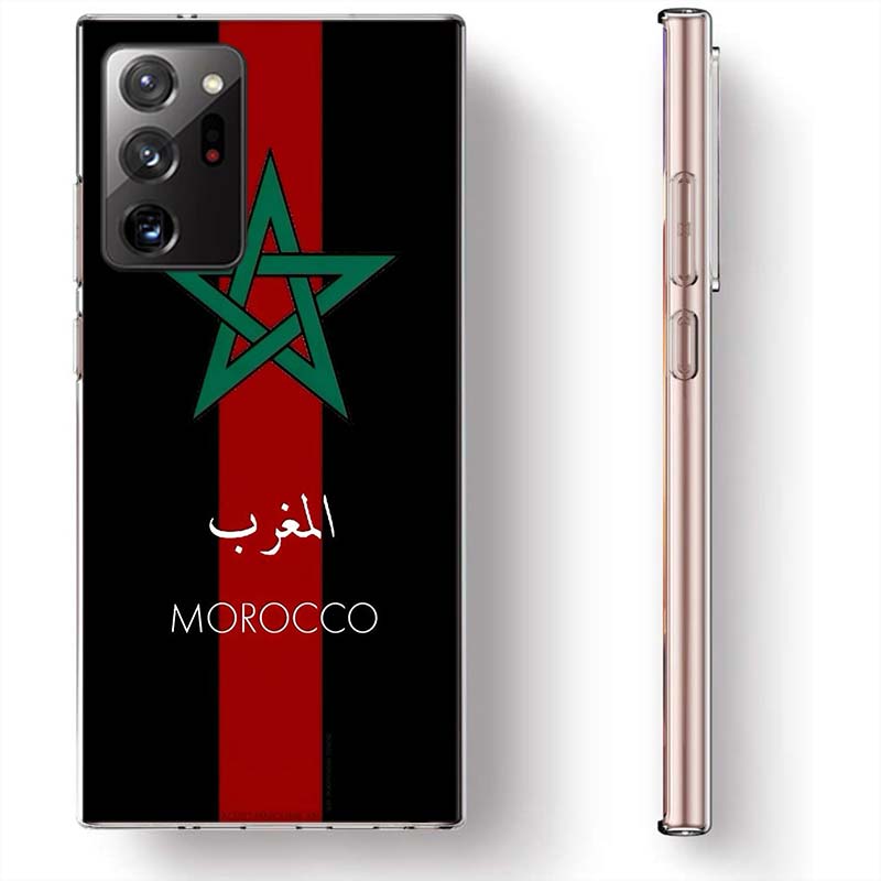 Morocco Flag Soccer Phone Case for Samsung A17 A37 A57 A55 A35 A25 A15 A54 A14 A24 A34 A13 A23 A33 A53 A07 A05S A04S A03 A73 Gal