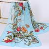 Medium and high quality chiffon printing gift silk scarf fashionable versatile women's scarf sunscreen decorative yarn petals