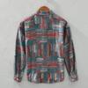 Retro Ethnic Style Shirt Jacket Men Loose Japanese Full-print Plaid Cardigan Long-sleeved Plaid Shirt Spring and Autumn