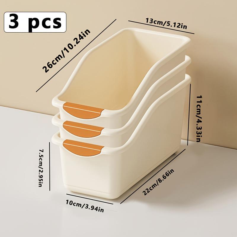 3pcs Plastic Multifunctional Storage Boxes Open Storage Bin Space-Saving Curve Edges Home Organizer for Cleaning Product Kitchen 3090₽
