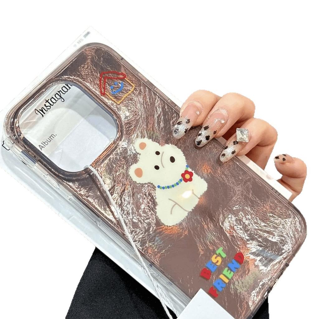Fashionable Mobile Phone Case Borderless for Apple Mobile Phone Protective Cover Four-corner Lanyard Transparent Mobile Phone Case
