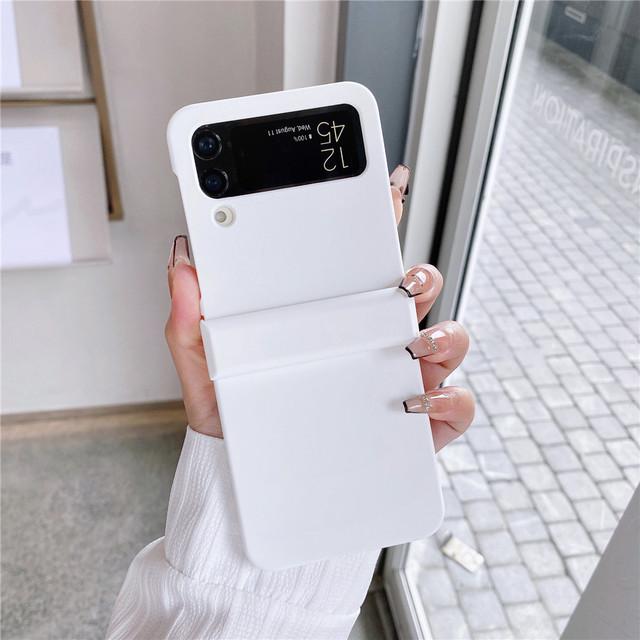 Für Samsung Galaxy Z Flip 4 Mattierte Handyhülle Galaxy Z Flip 4 Mobiltelefone Einfarbig Ultradünne Flip-Hülle Abdeckung Flip4 Hülle