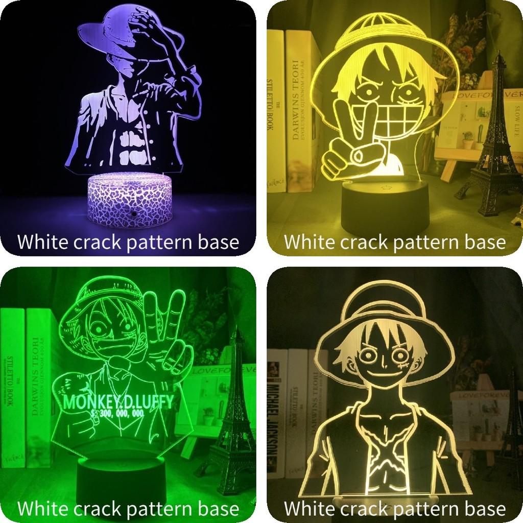Piece One Luffy 3d Usb Night Light Remote Control Change Color 16 Lamp Colors