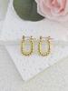 Fashion Stainless Steel Gold Plated Earrings Multi Style Size Hoop New Design Hypoallergenic Gold Plated Irregular Earring