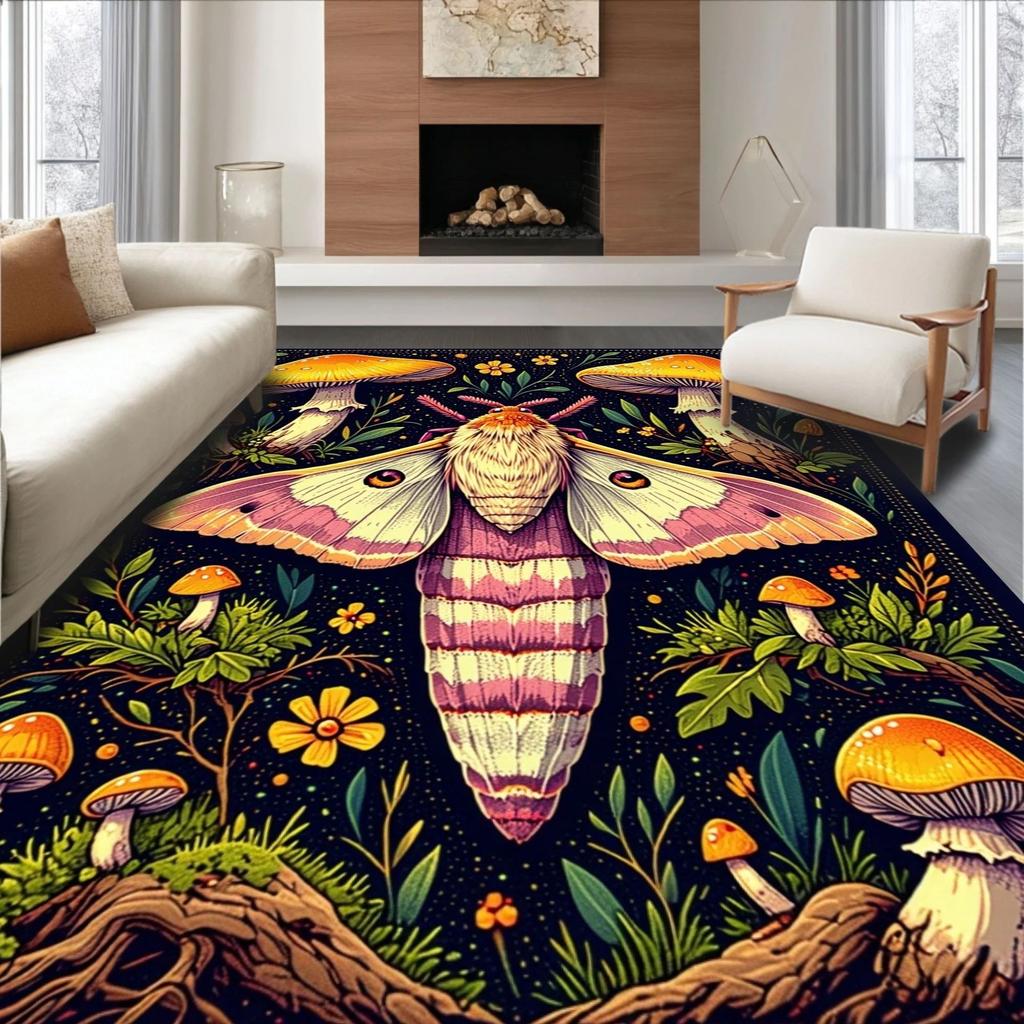 European Classical Butterfly Carpet Living Room Sofa Coffee Table Carpet Dirt Resistant Bedroom Thick Floor Mat