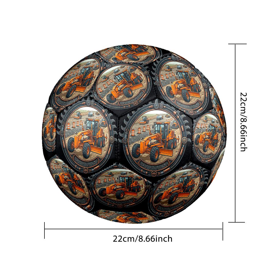 Construction Gear Art Round Football Size 5 Adult Ball Suitable for Training Matches and Outdoor Team.