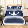 Nautical Sailboat King Queen Duvet Cover Coastal Sailing Boat Bedding Set Sea Adventure Comforter Cover Polyester Quilt Cover