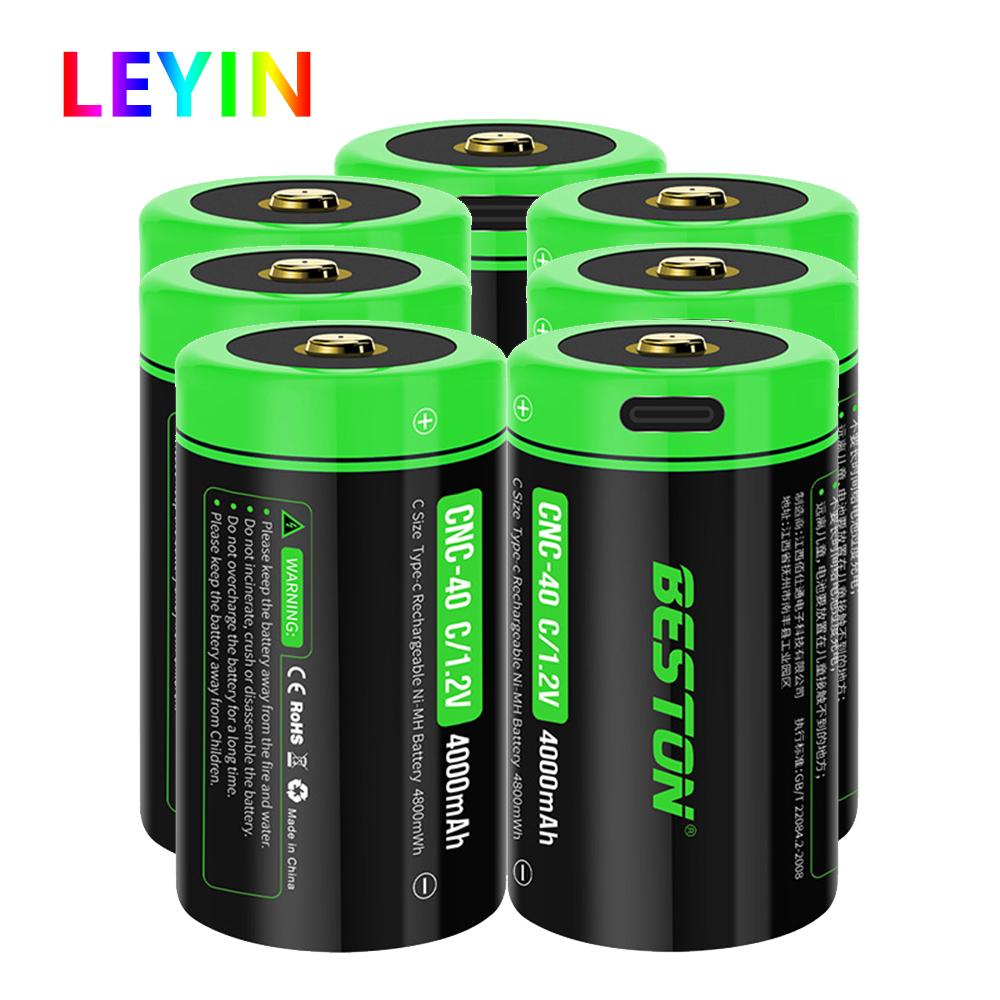 1.2V NI-MH Battery Water Heater Flashlight 4000mAh Type C Size USB Rechargeable Battery