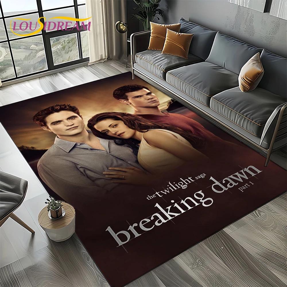 Twilight Saga Serie Edward Bella Film Teppich für Wohnzimmer Schlafzimmer Zuhause Sofa Dekoration, Kinder Teppich Rutschfeste Bodenmatte