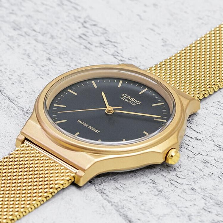 Casio Youth Series Round Dial Three-Hand Fashion Retro Business Casual Classic Pointer Waterproof Sports Quartz Watch Men Watches Black MQ-24MG-1E