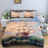 Sailing Ship Pattern Duvet Cover Set 3D Print Boat For Boys Teen Adult Bedding Set Polyester Comforter Cover Full King Twin Size