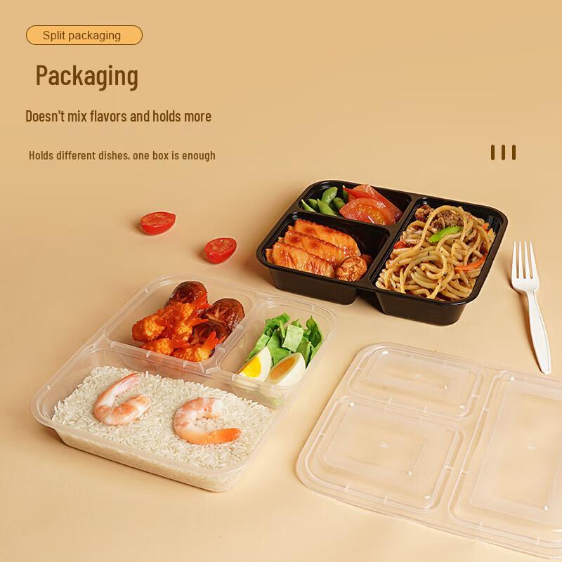 

Disposable 3-Compartment Clear Food Containers (150-Pack)