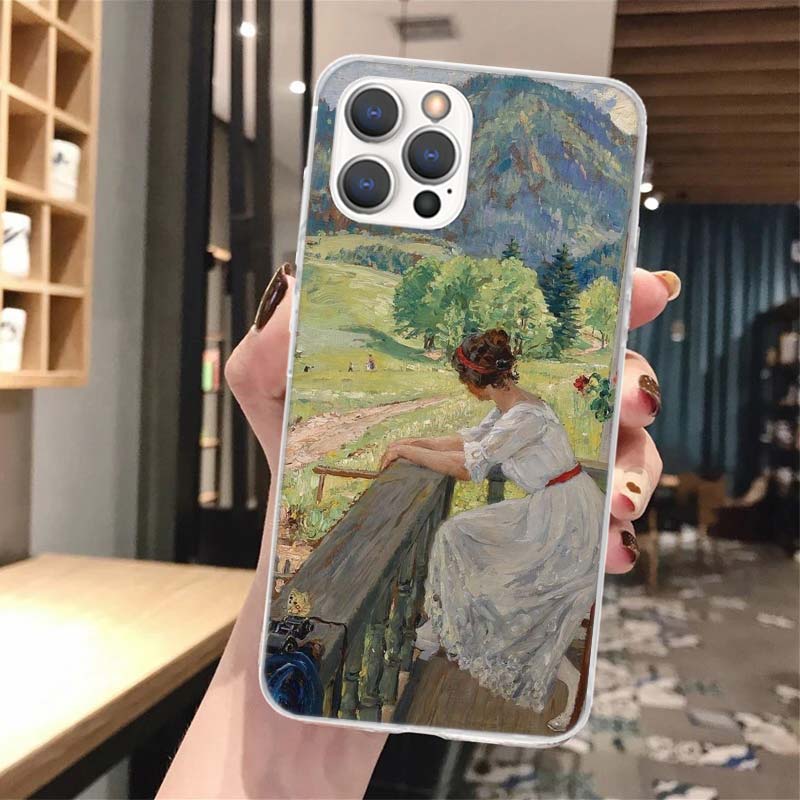 Claude Monet Garden Lotus Bridge Silicon Phone Case for iPhone 17 16 16E 15 Pro Max 14 Plus 11 13 Mini 12 7 8 SE Air 17Pro Cover