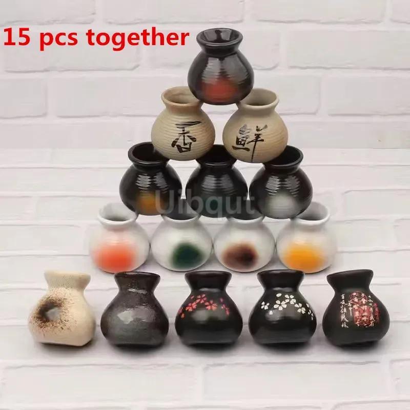 Sushi Shop Sashimi Plate Decoration Ceramic Small Bottle Dry Ice Japanese Kitchen Tableware Restaurant Toothpick Holder Storage