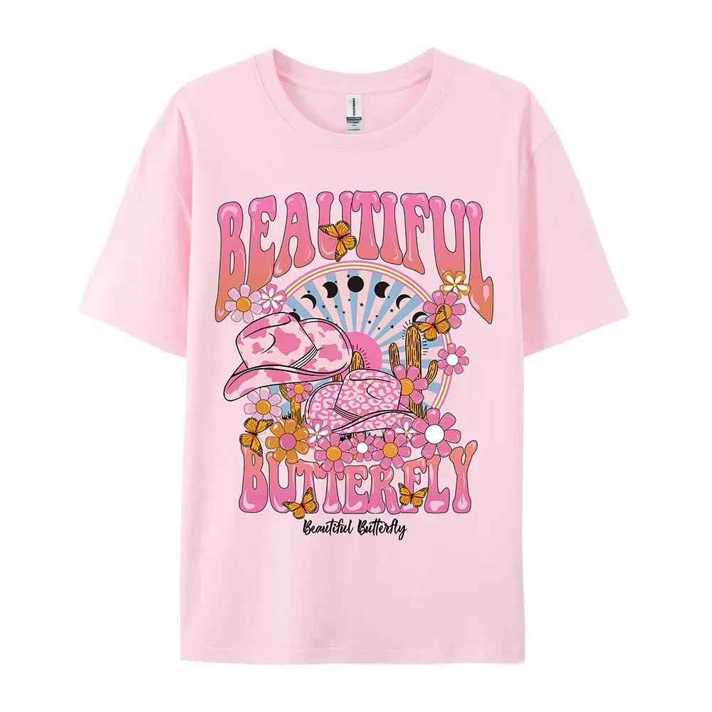 A Beautiful and Shining Worldprinting Women T-Shirt Casual Loose Tshirts Street Fashion Tee Shirt Hip Hop Summer T Shirts