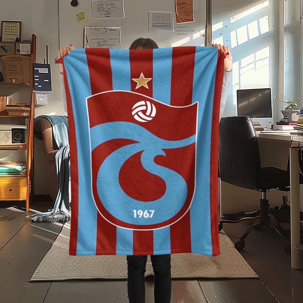 1PC Trabzonspor FC Print Flannel Blanket, High Quality Comfortable for All Seasons, Home Decor, Warmth and Comfort, Perfect for Christmas Gifts228