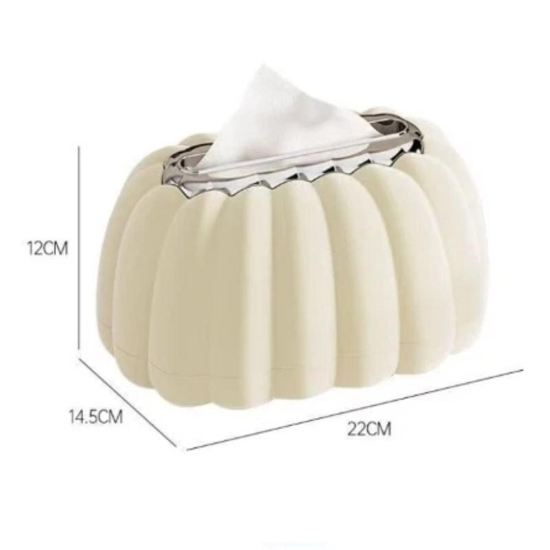 Trendy Pumpkin Shaped Spring Tissue Box Creative Removable Paper Holder Abs Napkin Box Office Living Room
